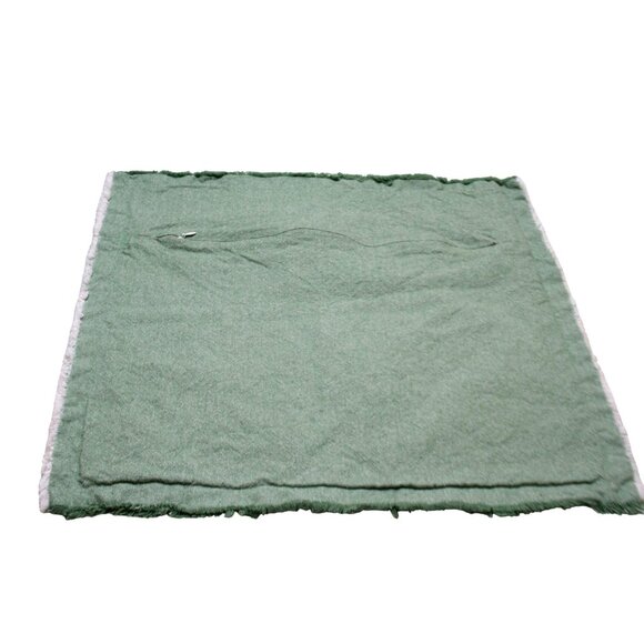 The Farmhouse Rachel Ashwell Set of 2 Green 20x20 Pillow Covers Shabby Cottage - Picture 2 of 7